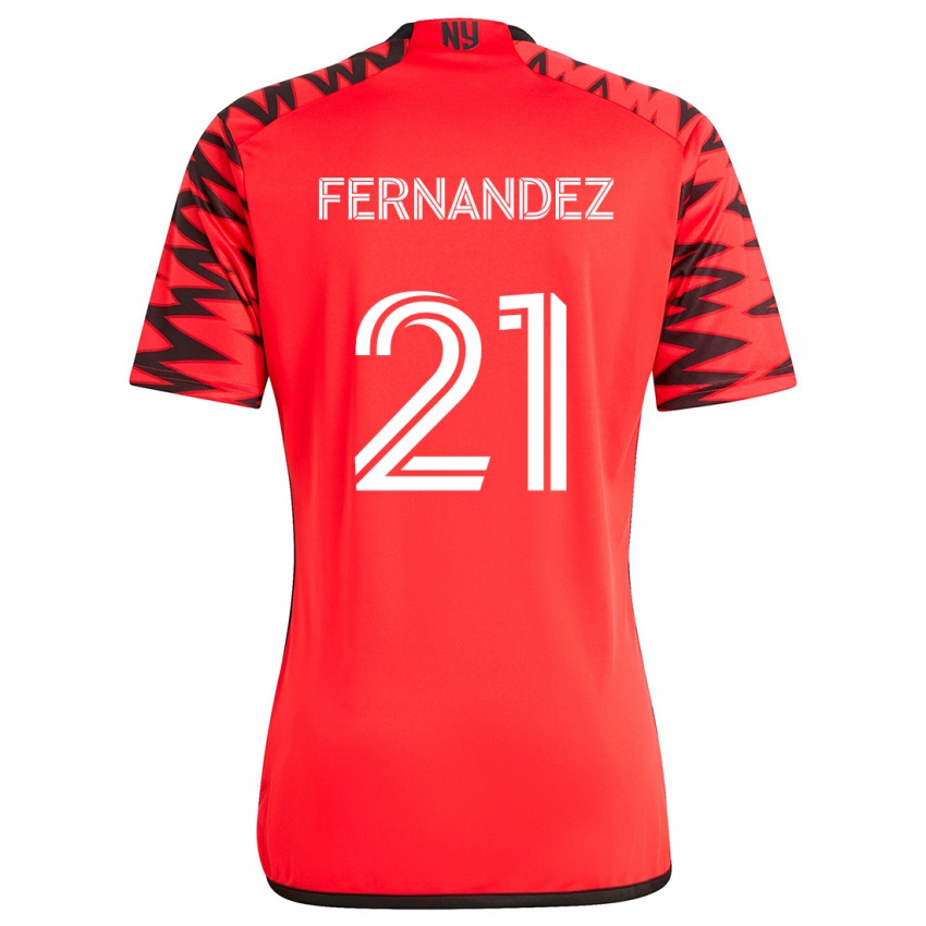 Homem Camisola Omir Fernandez #21 Vermelho Preto Branco Alternativa 2024/25 Camisa