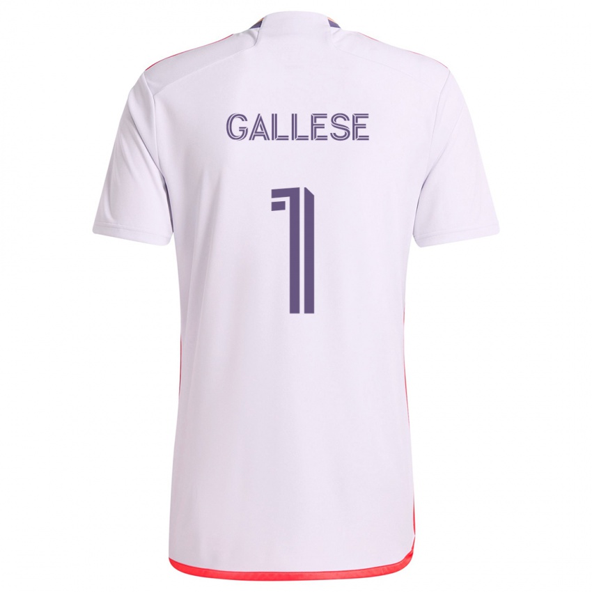 Homem Camisola Pedro Gallese #1 Branco Vermelho Roxo Alternativa 2024/25 Camisa