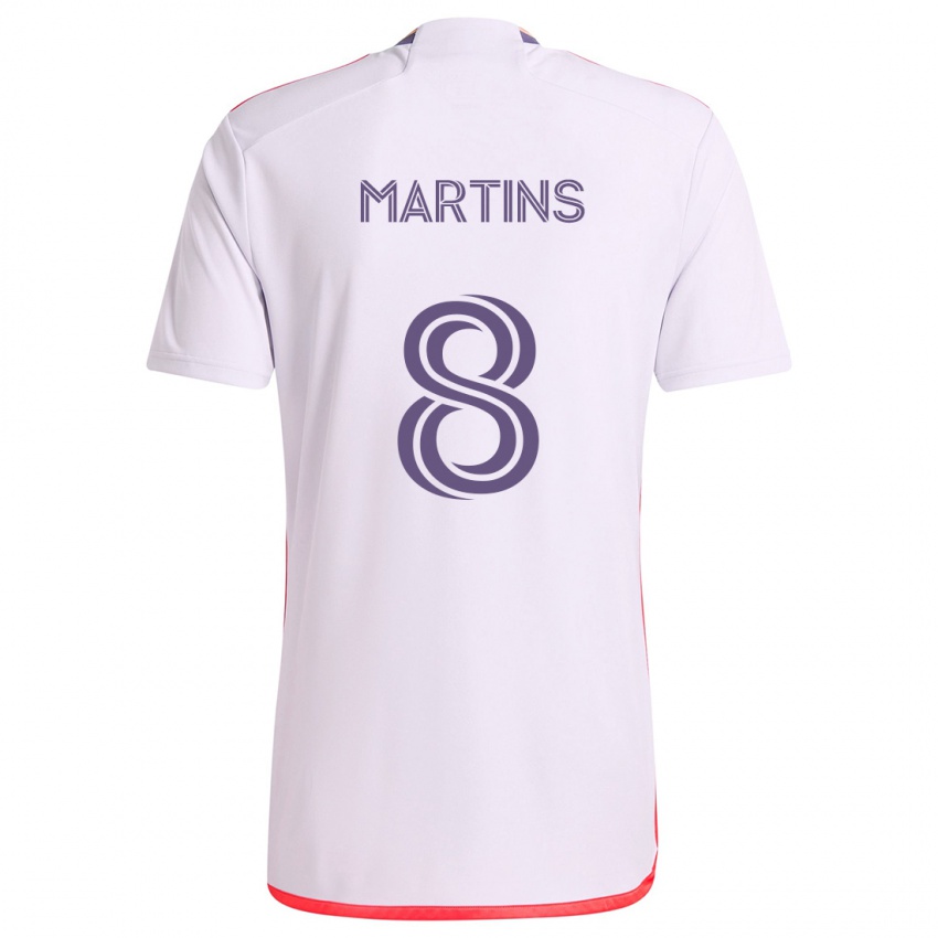 Homem Camisola Felipe Martins #8 Branco Vermelho Roxo Alternativa 2024/25 Camisa