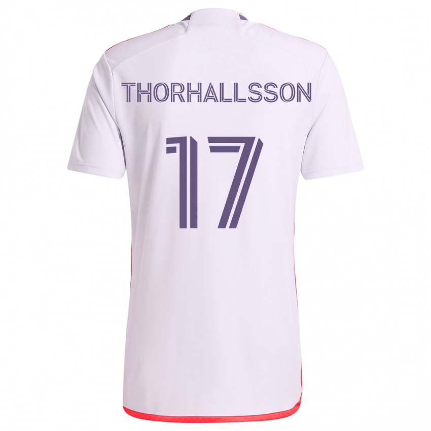 Homem Camisola Dagur Dan Thórhallsson #17 Branco Vermelho Roxo Alternativa 2024/25 Camisa