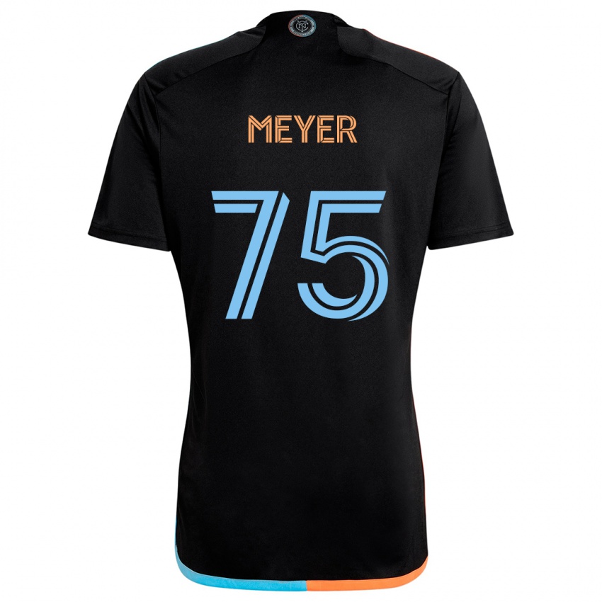 Homem Camisola Will Meyer #75 Preto Laranja Azul Alternativa 2024/25 Camisa