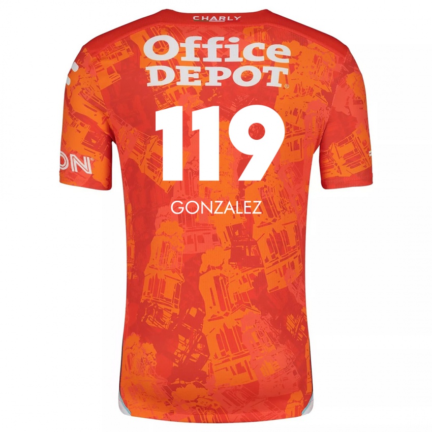 Homem Camisola Juan González #119 Laranja Branco Alternativa 2024/25 Camisa