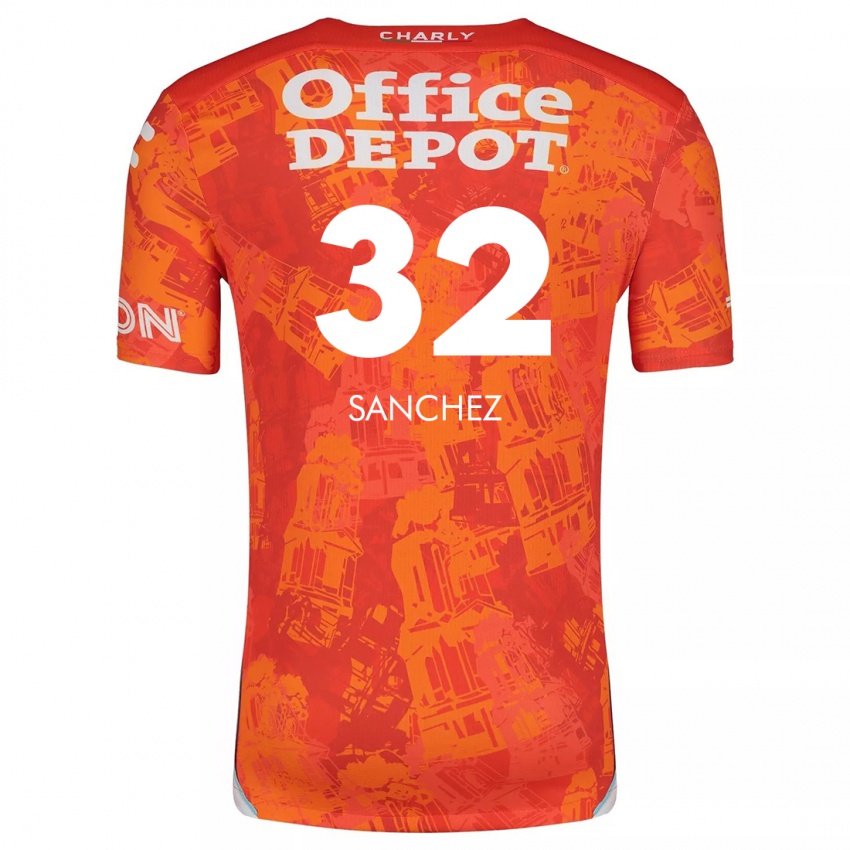 Homem Camisola Luis Sanchez #32 Laranja Branco Alternativa 2024/25 Camisa