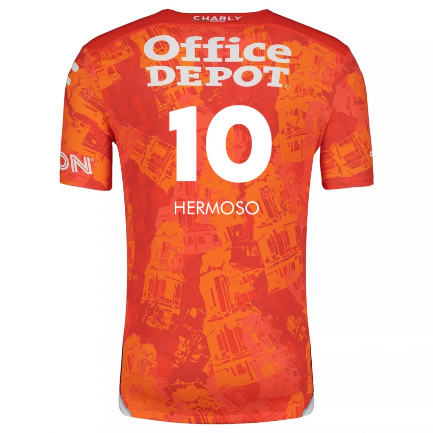 Homem Camisola Jennifer Hermoso #10 Laranja Branco Alternativa 2024/25 Camisa