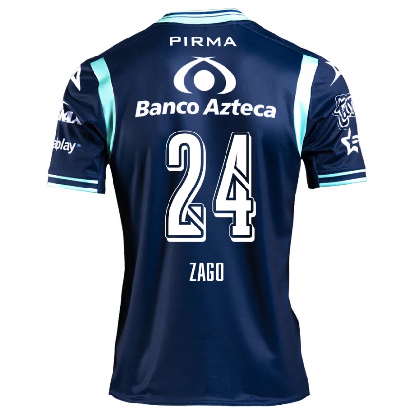 Homem Camisola Diego Zago #24 Azul-Marinho Alternativa 2024/25 Camisa