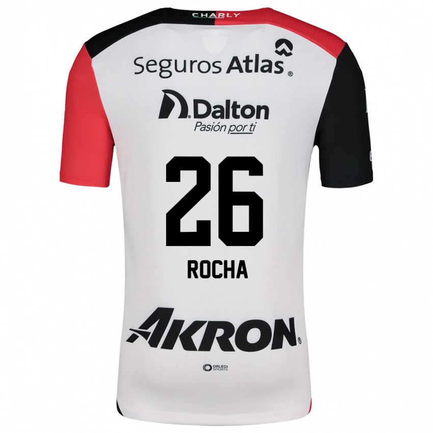 Homem Camisola Aldo Rocha #26 Branco Vermelho Preto Alternativa 2024/25 Camisa