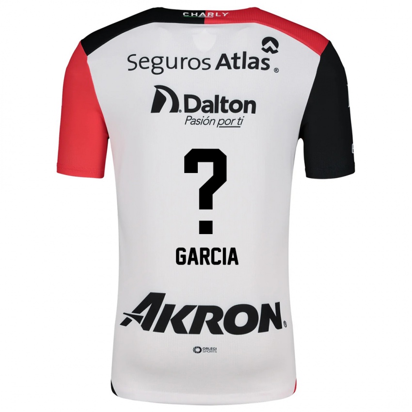 Homem Camisola Ángel García #0 Branco Vermelho Preto Alternativa 2024/25 Camisa