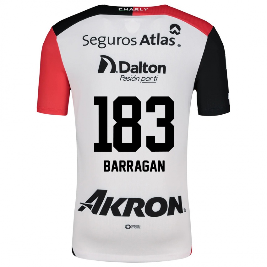 Homem Camisola Roberto Barragán #183 Branco Vermelho Preto Alternativa 2024/25 Camisa