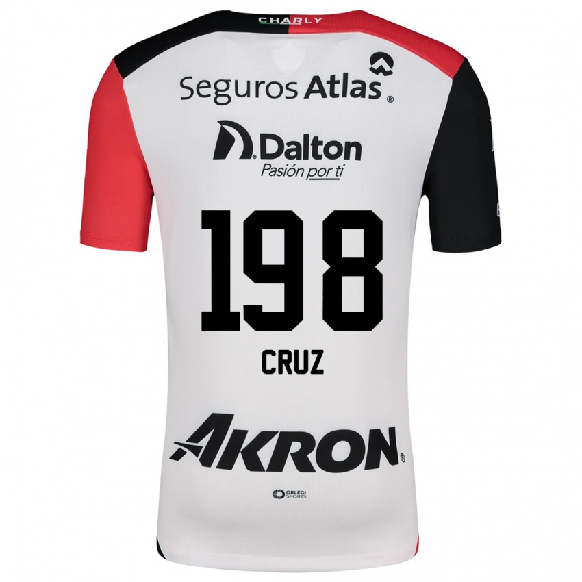 Homem Camisola Carlos Cruz #198 Branco Vermelho Preto Alternativa 2024/25 Camisa