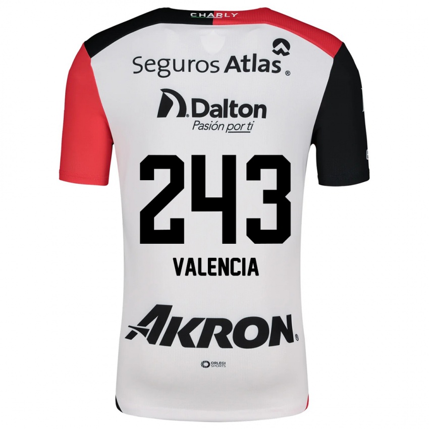 Homem Camisola Luis Valencia #243 Branco Vermelho Preto Alternativa 2024/25 Camisa