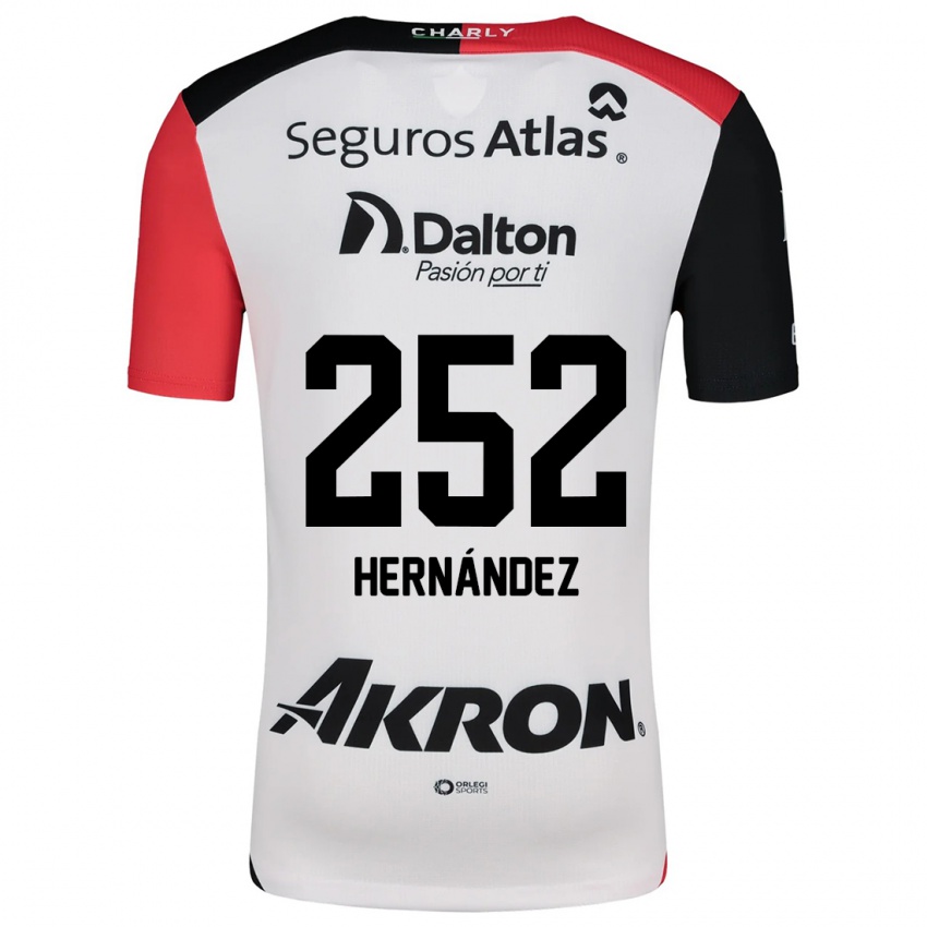 Homem Camisola Luis Hernández #252 Branco Vermelho Preto Alternativa 2024/25 Camisa