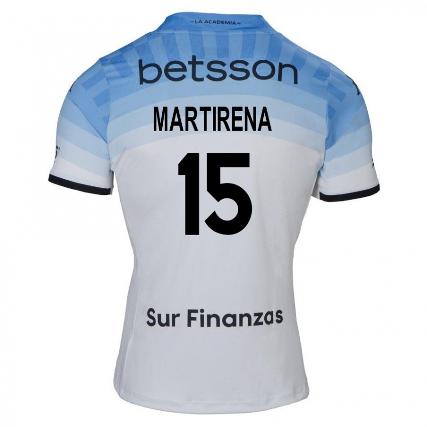 Homem Camisola Gastón Martirena #15 Branco Azul Preto Alternativa 2024/25 Camisa