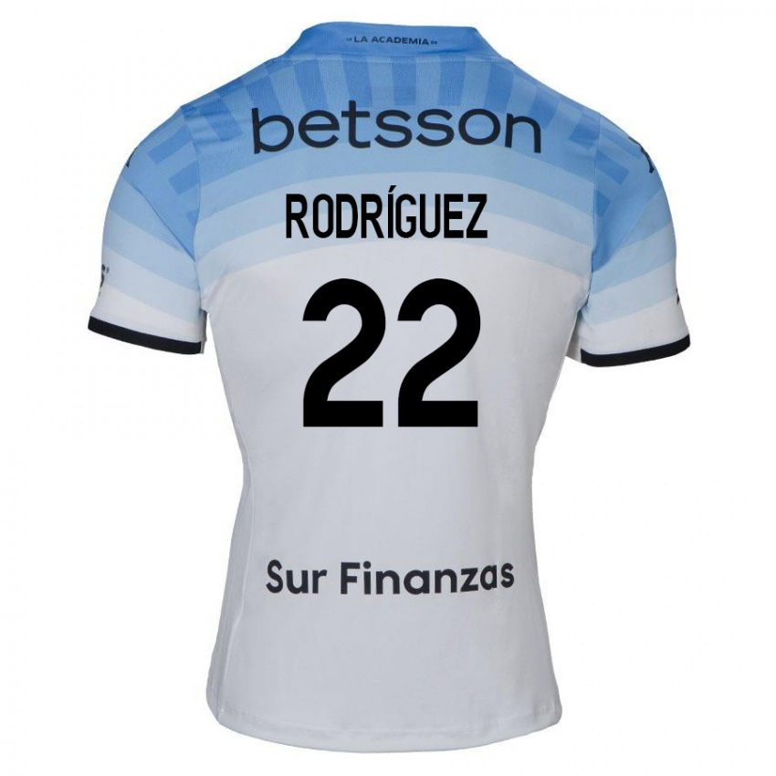 Homem Camisola Baltasar Rodríguez #22 Branco Azul Preto Alternativa 2024/25 Camisa