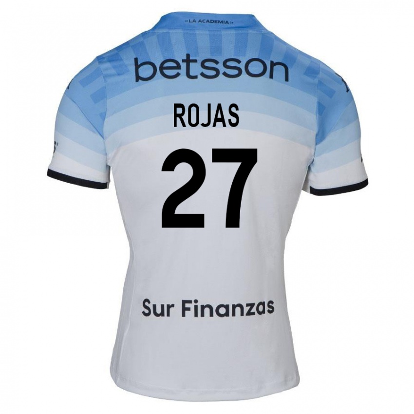 Homem Camisola Gabriel Rojas #27 Branco Azul Preto Alternativa 2024/25 Camisa