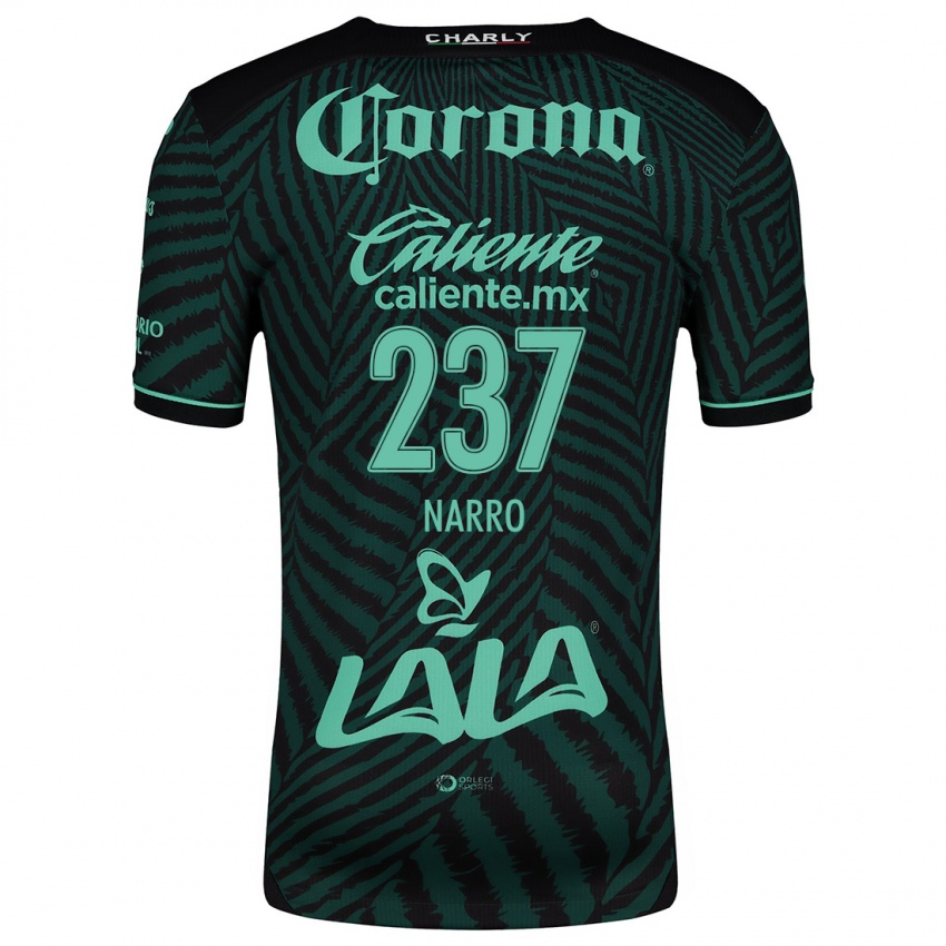 Homem Camisola Ernesto Narro #237 Preto Verde Alternativa 2024/25 Camisa