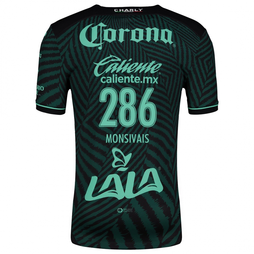 Homem Camisola Giovani Monsivais #286 Preto Verde Alternativa 2024/25 Camisa