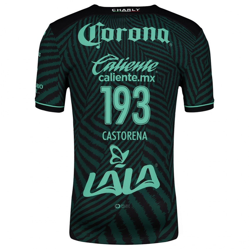 Homem Camisola Damián Castorena #193 Preto Verde Alternativa 2024/25 Camisa