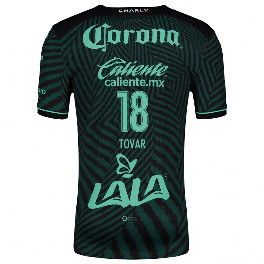 Homem Camisola Arlett Tovar #18 Preto Verde Alternativa 2024/25 Camisa