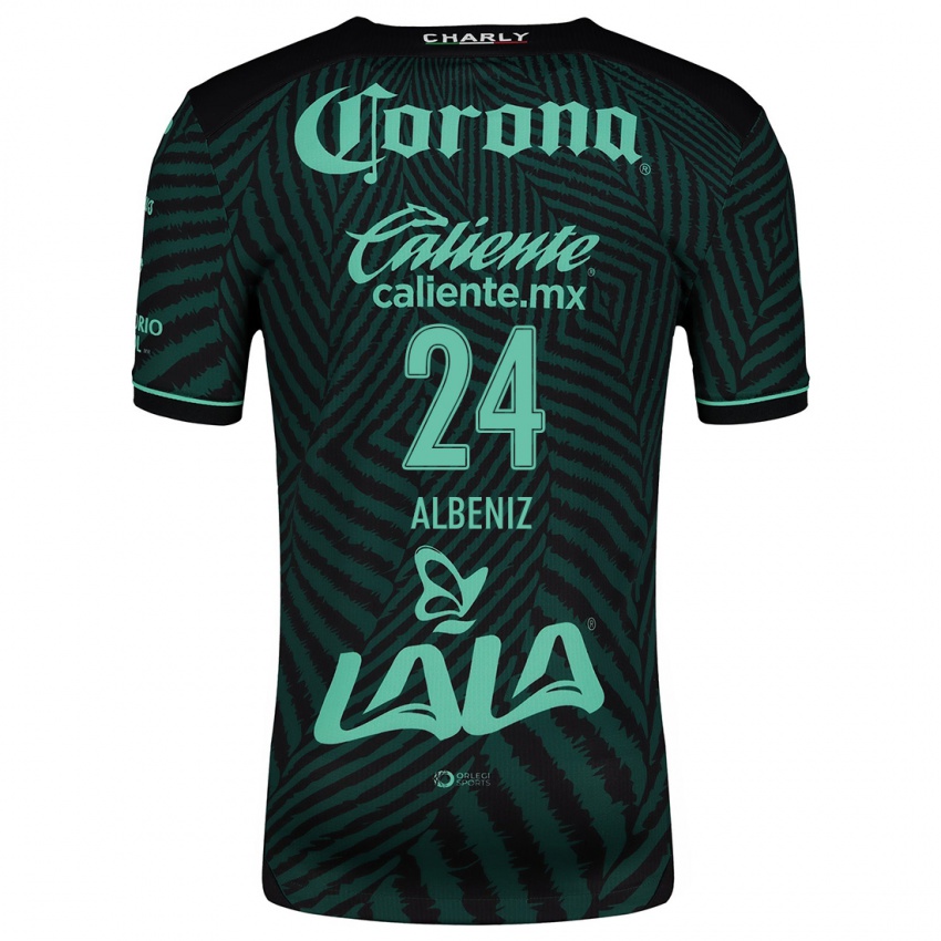 Homem Camisola Maika Albeniz #24 Preto Verde Alternativa 2024/25 Camisa