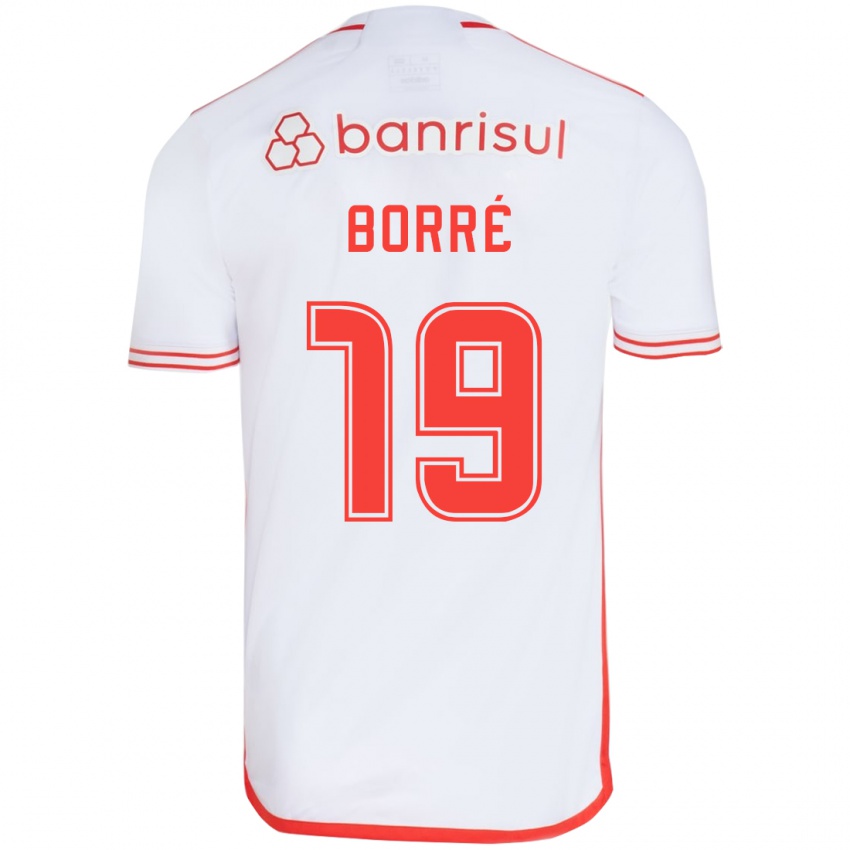 Homem Camisola Rafael Borre #19 Branco Vermelho Alternativa 2024/25 Camisa