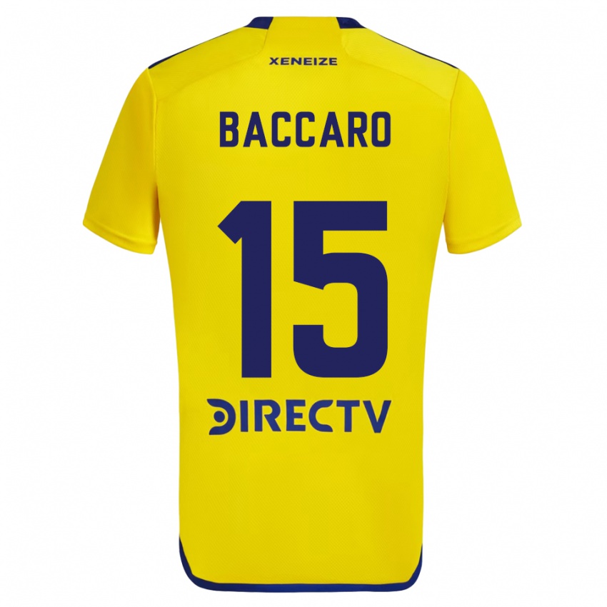 Homem Camisola Camila Baccaro #15 Amarelo Azul Alternativa 2024/25 Camisa