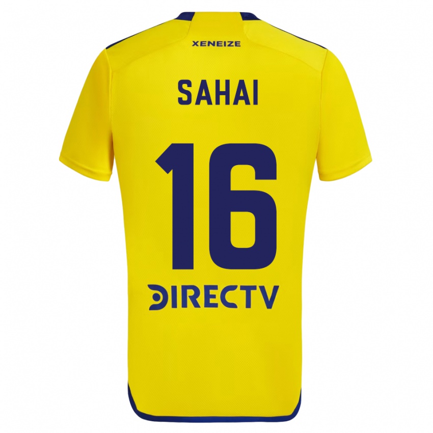 Homem Camisola Veer Sahai #16 Amarelo Azul Alternativa 2024/25 Camisa