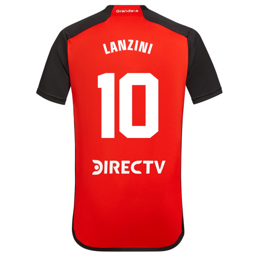 Homem Camisola Manuel Lanzini #10 Vermelho Preto Branco Alternativa 2024/25 Camisa