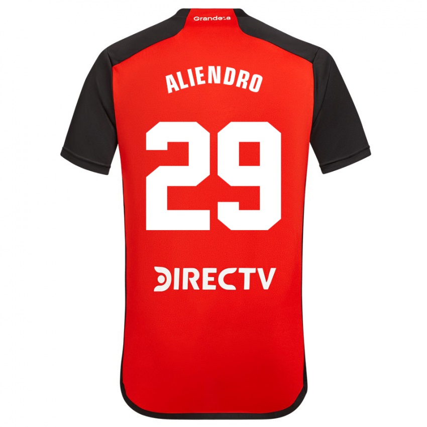 Homem Camisola Rodrigo Aliendro #29 Vermelho Preto Branco Alternativa 2024/25 Camisa