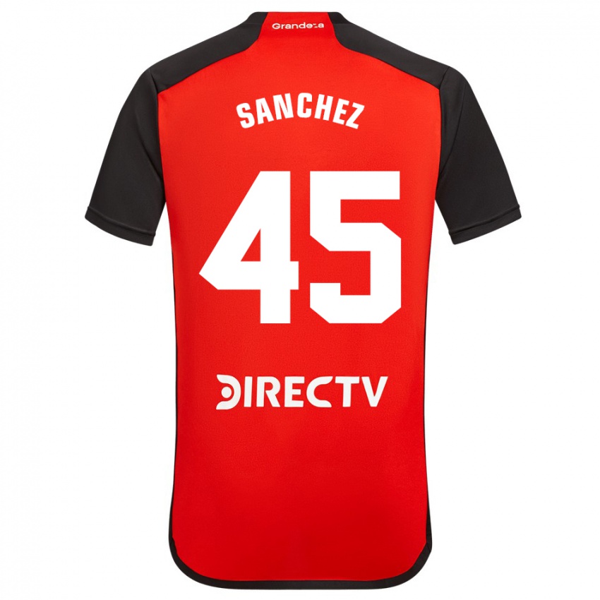 Homem Camisola Sebastián Sánchez #45 Vermelho Preto Branco Alternativa 2024/25 Camisa