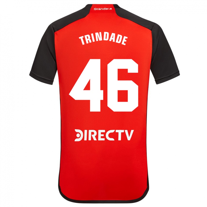 Homem Camisola Gonzalo Trindade #46 Vermelho Preto Branco Alternativa 2024/25 Camisa