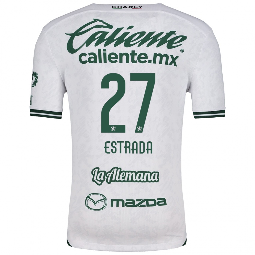 Homem Camisola Ángel Estrada #27 Branco Verde Alternativa 2024/25 Camisa