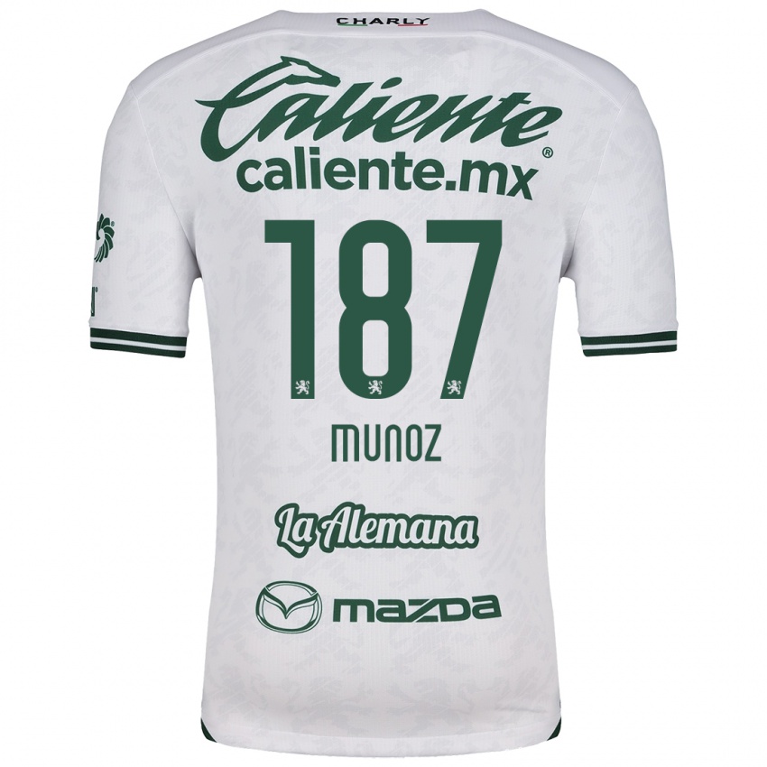 Homem Camisola Diego Muñoz #187 Branco Verde Alternativa 2024/25 Camisa