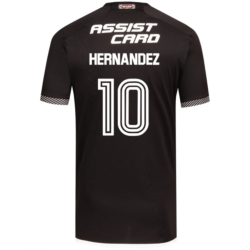 Homem Camisola Leandro Hernández #10 Preto Branco Alternativa 2024/25 Camisa