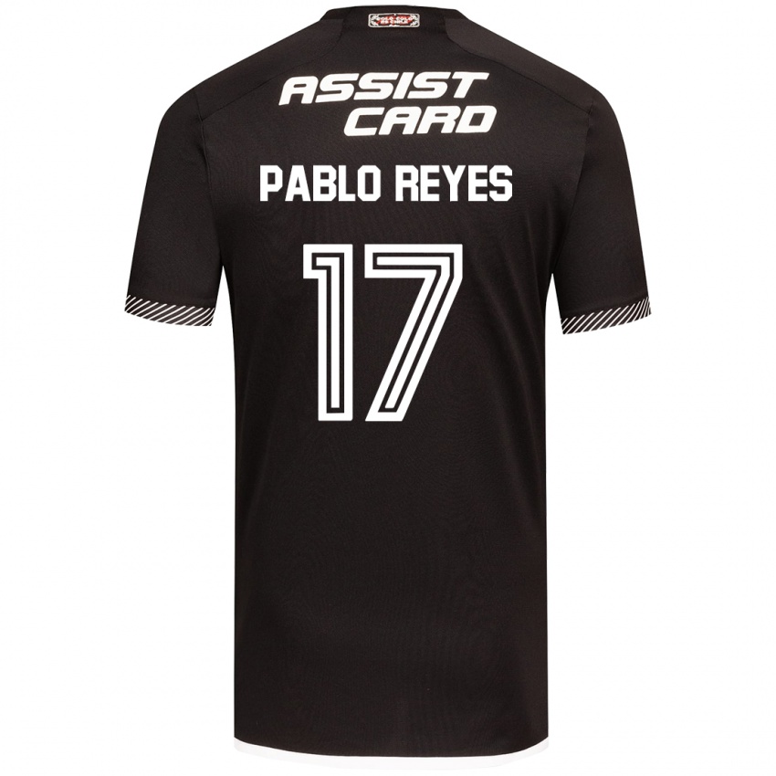 Homem Camisola Juan Pablo Reyes #17 Preto Branco Alternativa 2024/25 Camisa