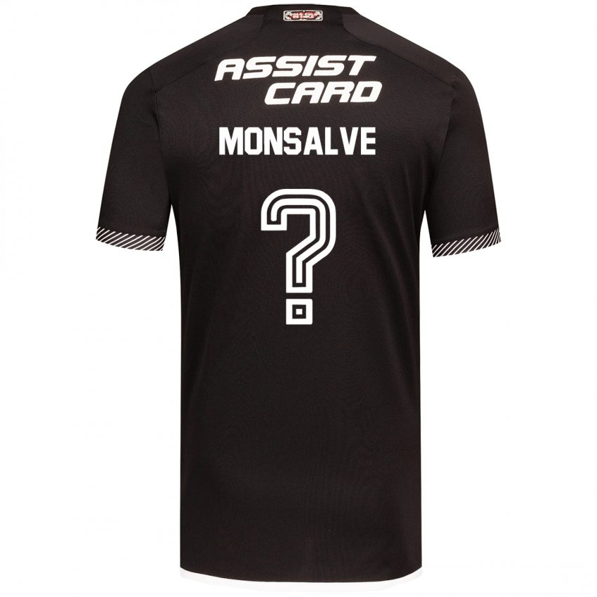 Homem Camisola Gaspar Monsalve #0 Preto Branco Alternativa 2024/25 Camisa