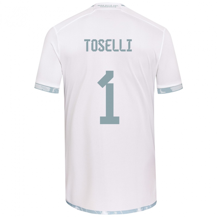 Homem Camisola Cristopher Toselli #1 Branco Cinza Alternativa 2024/25 Camisa