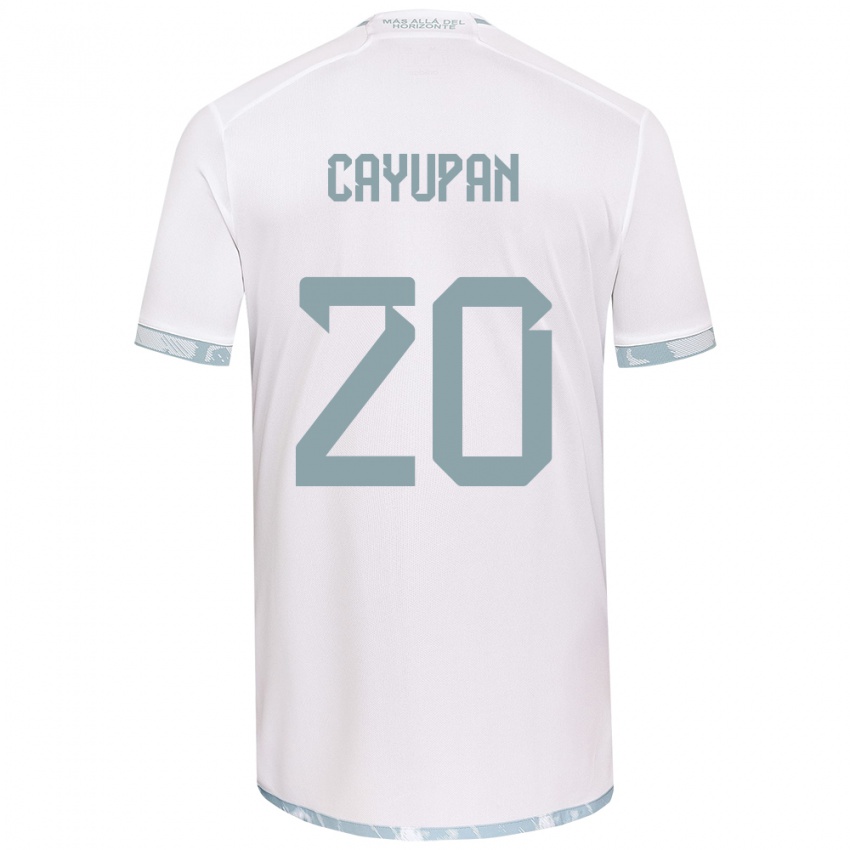 Homem Camisola Natalia Cayupán #20 Branco Cinza Alternativa 2024/25 Camisa