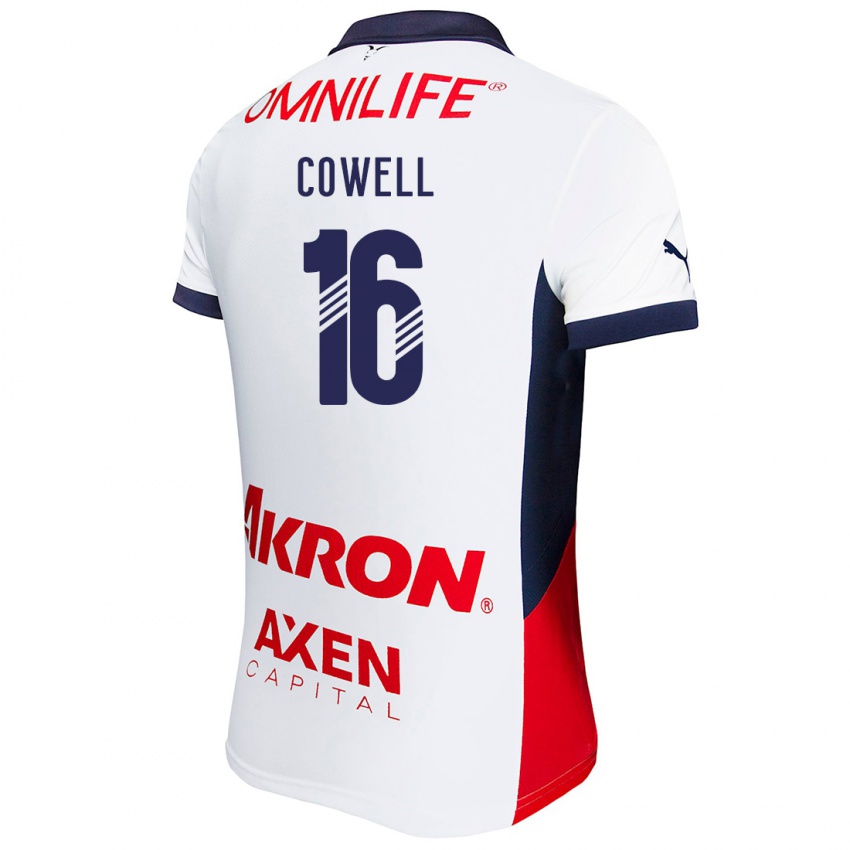 Homem Camisola Cade Cowell #16 Branco Vermelho Azul Alternativa 2024/25 Camisa