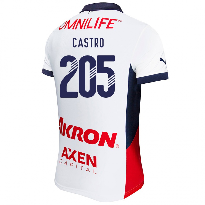 Homem Camisola Ariel Castro #205 Branco Vermelho Azul Alternativa 2024/25 Camisa