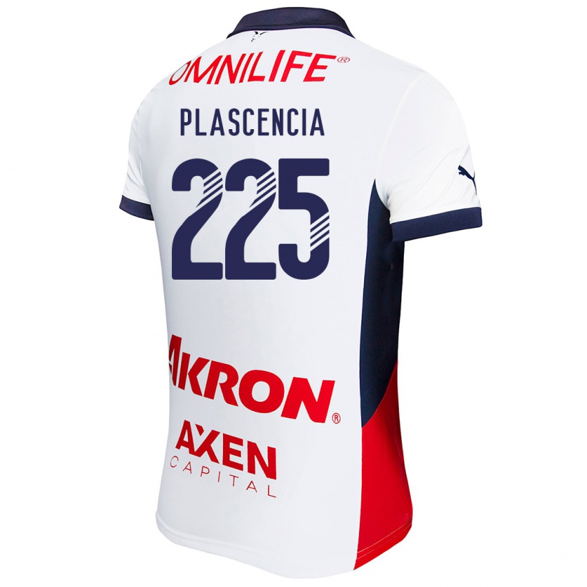 Homem Camisola Osvaldo Plascencia #225 Branco Vermelho Azul Alternativa 2024/25 Camisa