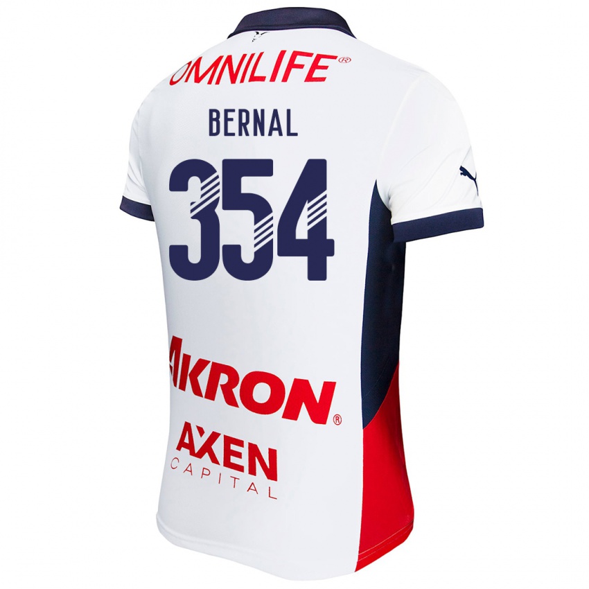 Homem Camisola Carlos Bernal #354 Branco Vermelho Azul Alternativa 2024/25 Camisa