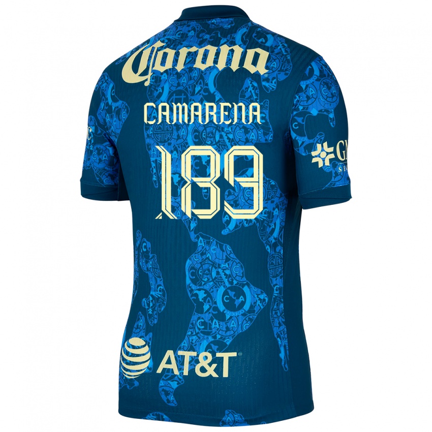 Homem Camisola Luis Camarena #189 Azul Amarelo Alternativa 2024/25 Camisa