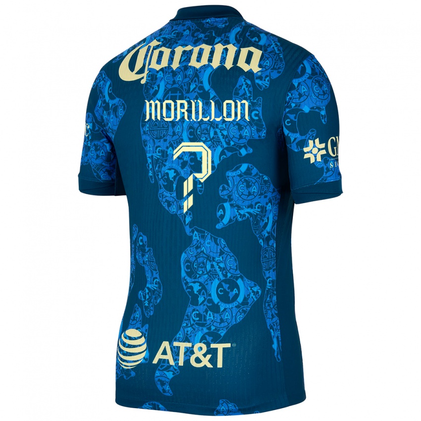 Homem Camisola José Morillon #0 Azul Amarelo Alternativa 2024/25 Camisa