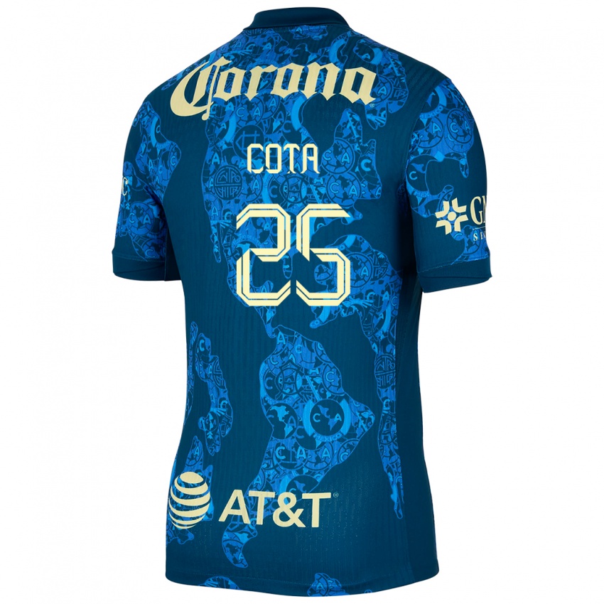 Homem Camisola Renatta Cota #25 Azul Amarelo Alternativa 2024/25 Camisa