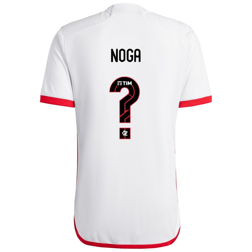 Homem Camisola Gabriel Noga #0 Branco Vermelho Alternativa 2024/25 Camisa