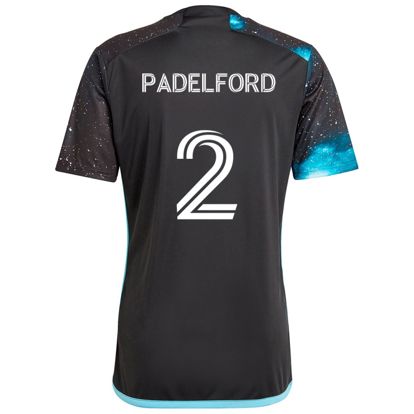 Mulher Camisola Devin Padelford #2 Preto Azul Principal 2024/25 Camisa