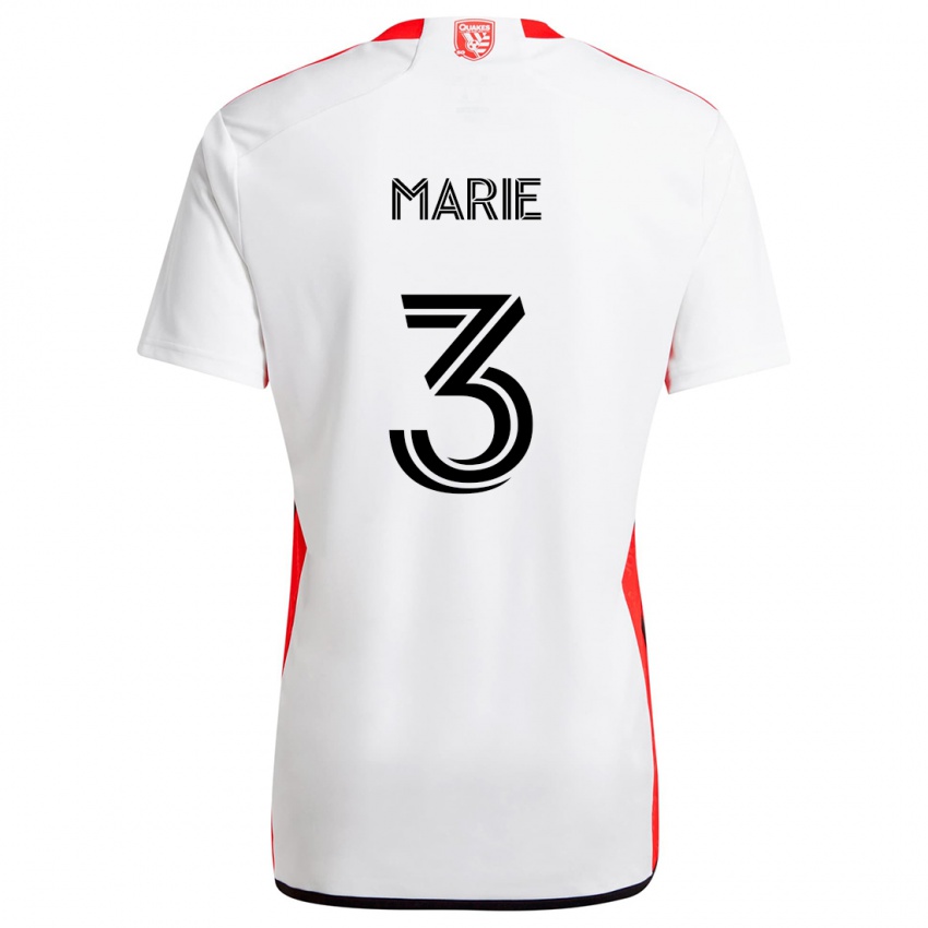 Mulher Camisola Paul Marie #3 Branco Vermelho Alternativa 2024/25 Camisa