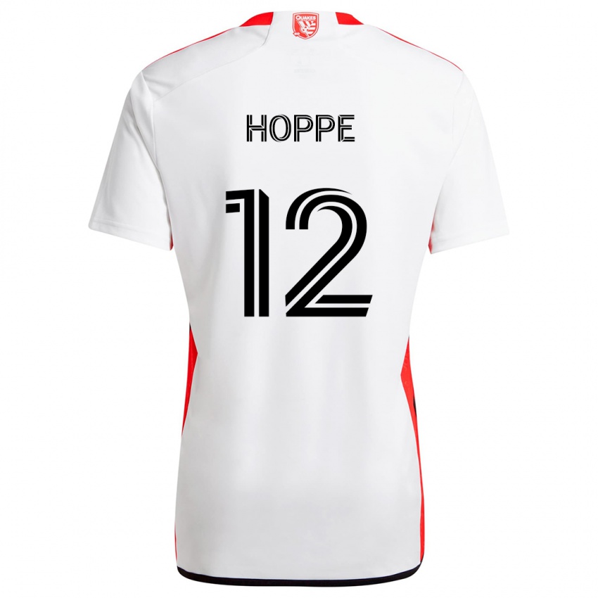 Mulher Camisola Matthew Hoppe #12 Branco Vermelho Alternativa 2024/25 Camisa