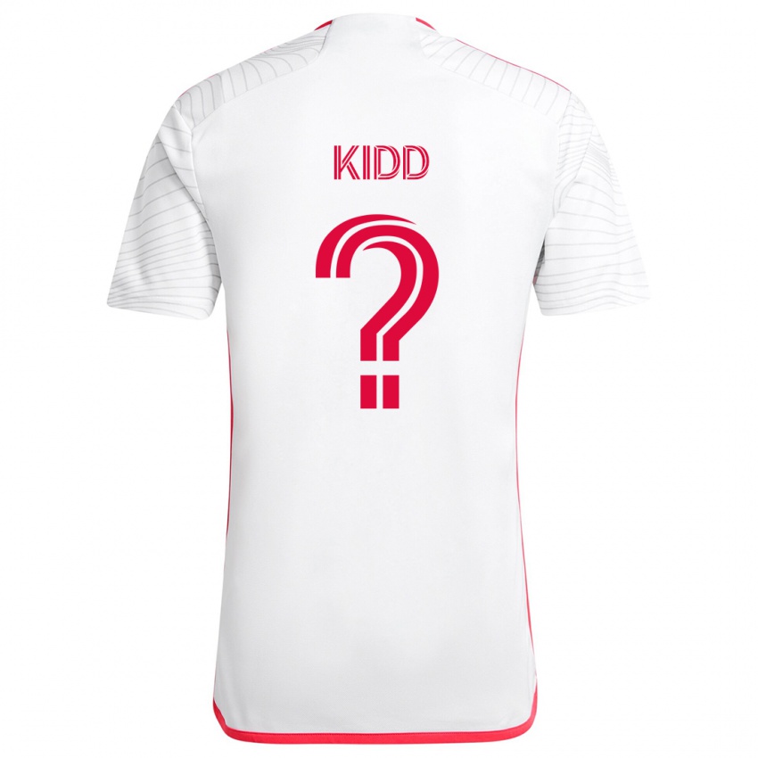 Mulher Camisola Matteo Kidd #0 Branco Vermelho Alternativa 2024/25 Camisa