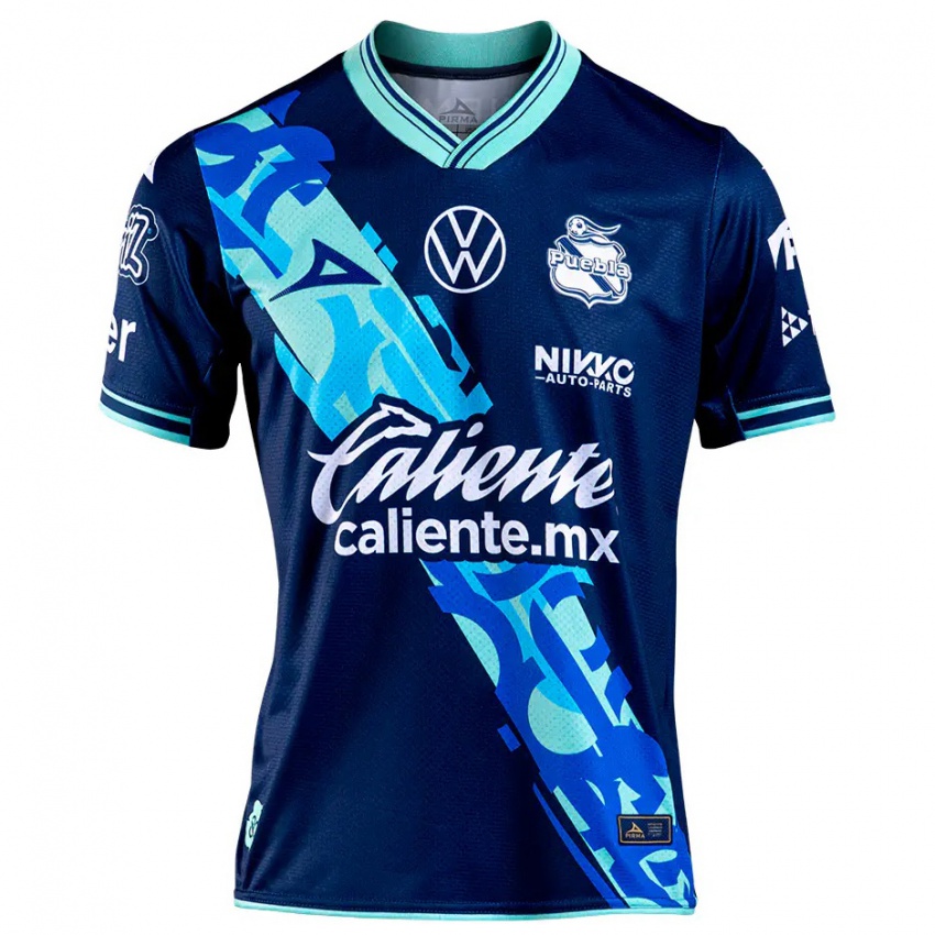 Mulher Camisola Seu Nome #0 Azul-Marinho Alternativa 2024/25 Camisa